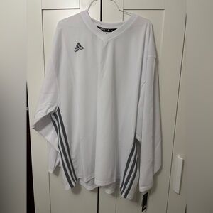 Adidas Men's White Long-sleeve Shirt
